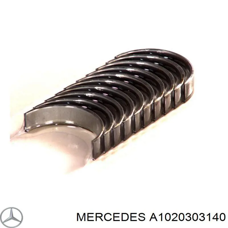Купити A1020303140 Mercedes Вкладиші колінвала, корінні, комплект, 1-й ремонт (+0,25)