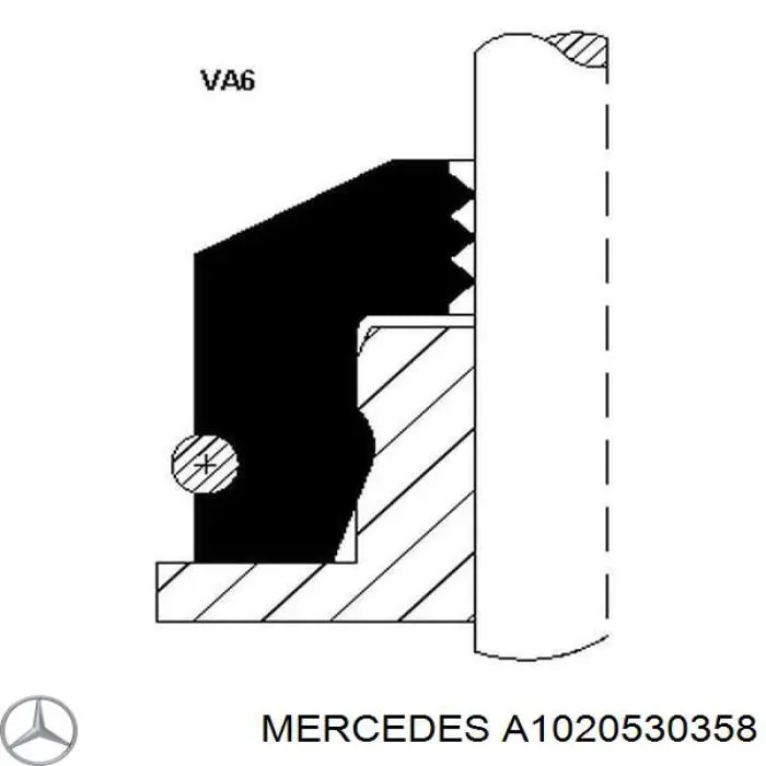 Сальник клапана (маслоз'йомного), випускного Mercedes A1020530358 ціна, від 0.43 USD