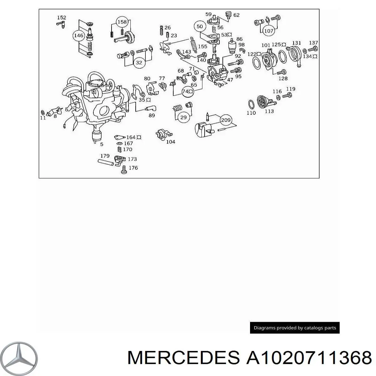 A1020711368 Mercedes фланець карбюратора