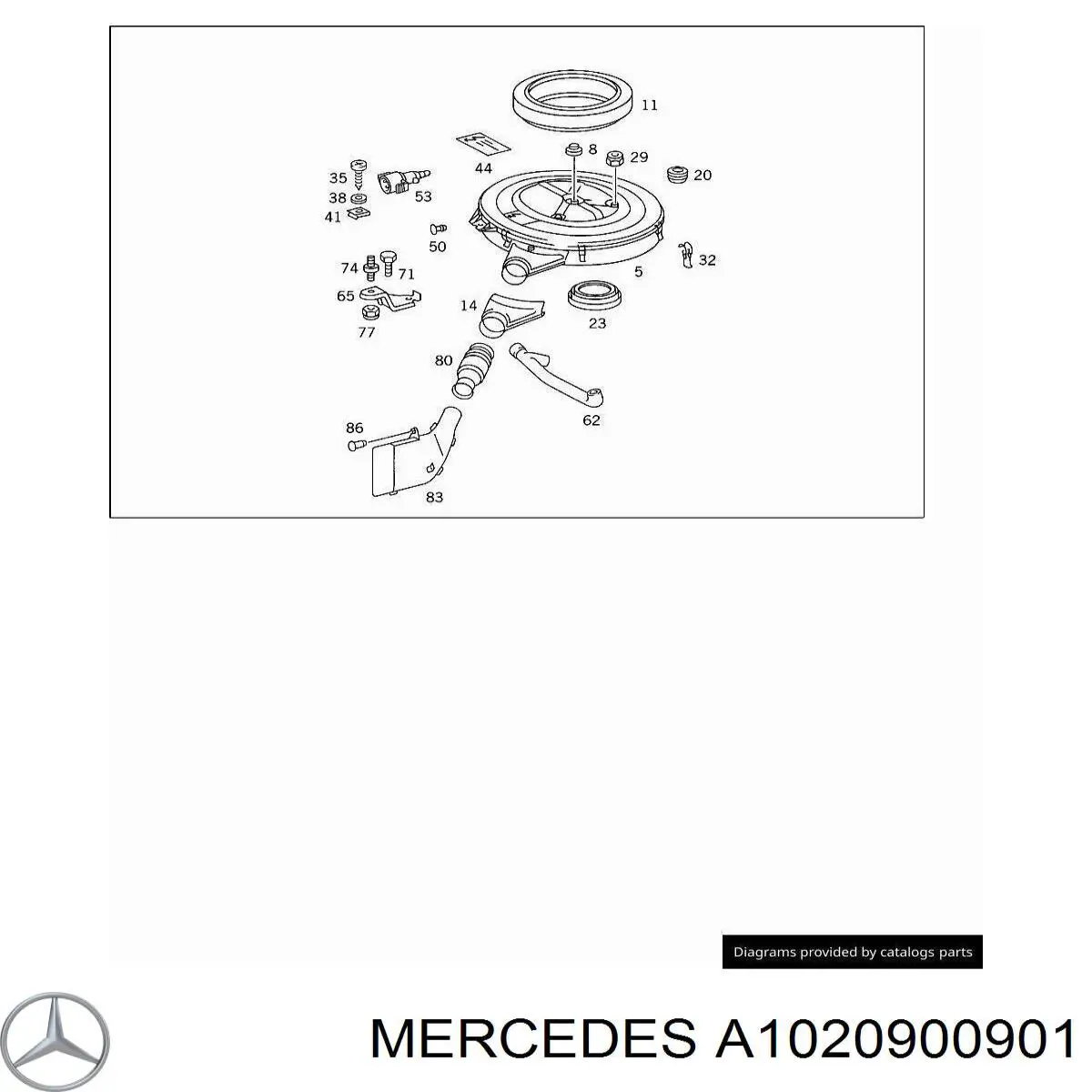 A1020900901 Mercedes Коробка фільтра