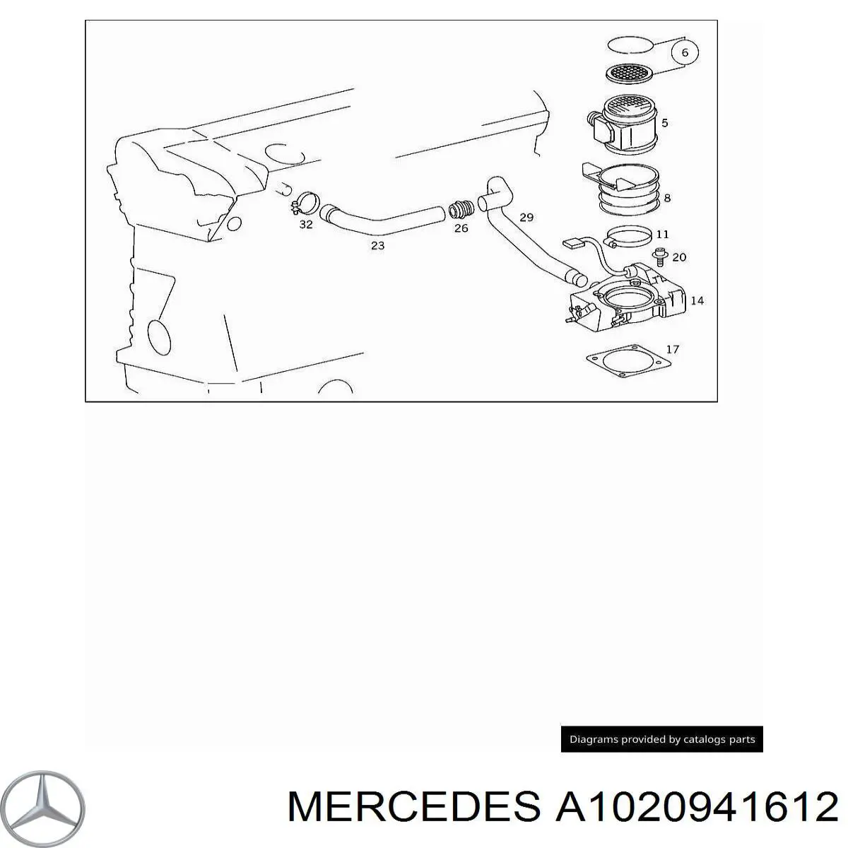  Mercedes A1020941612 ціна, від 5.45 USD