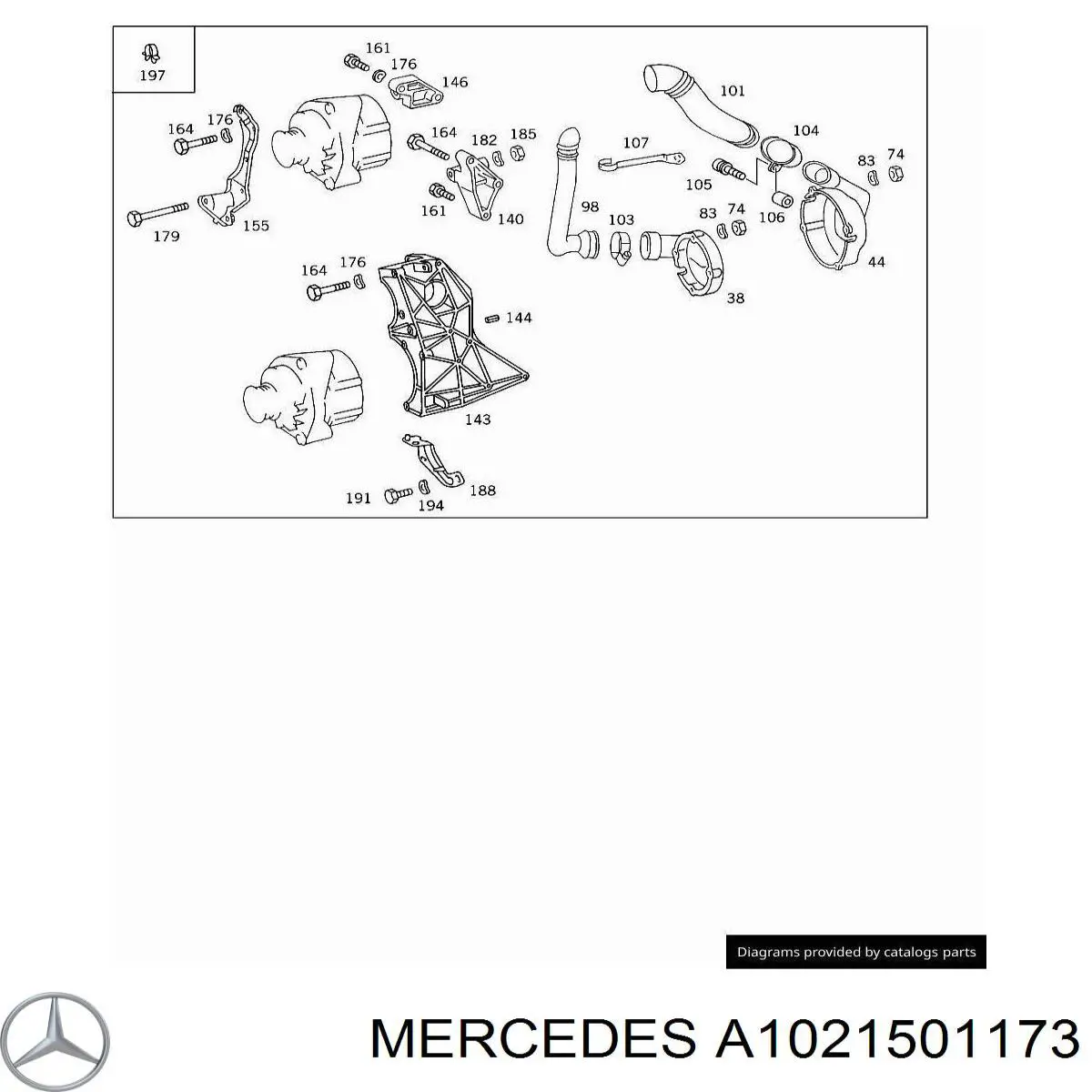 A1021501173 Mercedes Кронштейн кріплення генератора