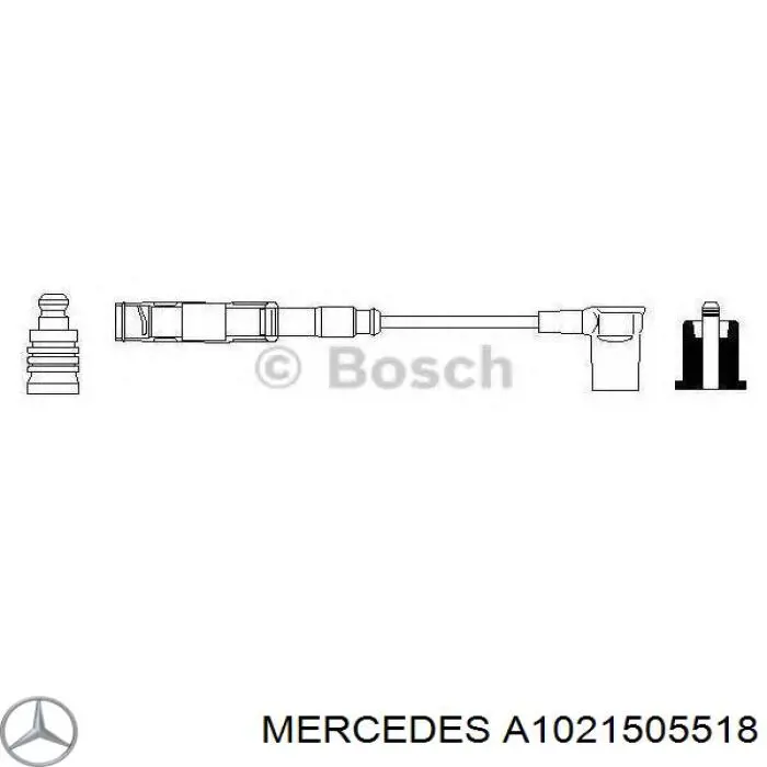 A1021505518 Mercedes кабель високовольтний, циліндр №2, 3