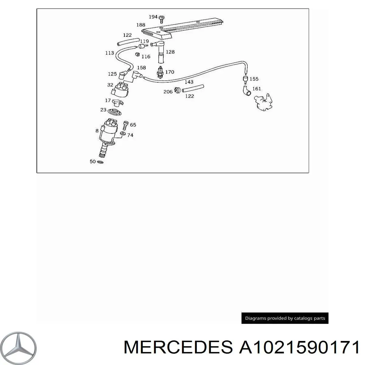  Mercedes A1021590171 ціна, від 13.23 USD