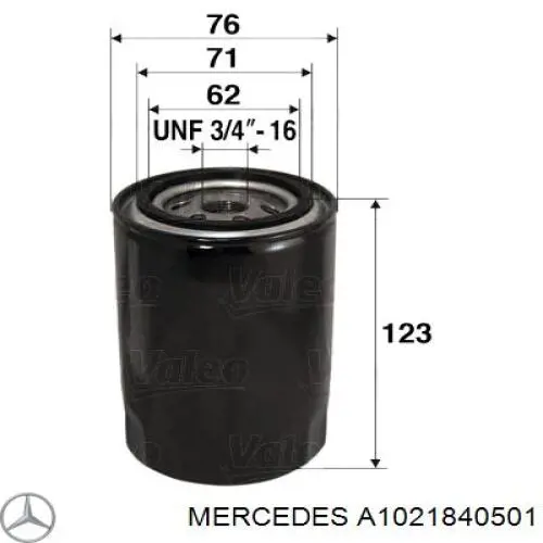 A1021840501 Mercedes фільтр масляний