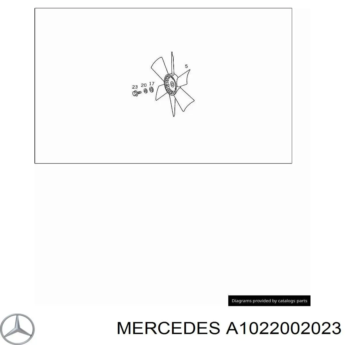 Вентилятор/крильчатка радіатора охолодження Mercedes A1022002023 ціна, від 33.86 USD