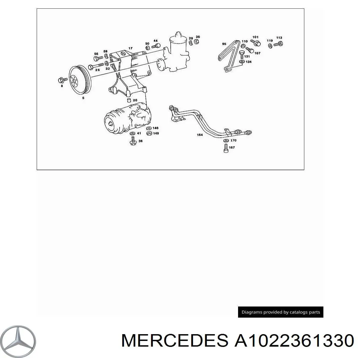 A1022361330 Mercedes Кріплення насоса ГПК