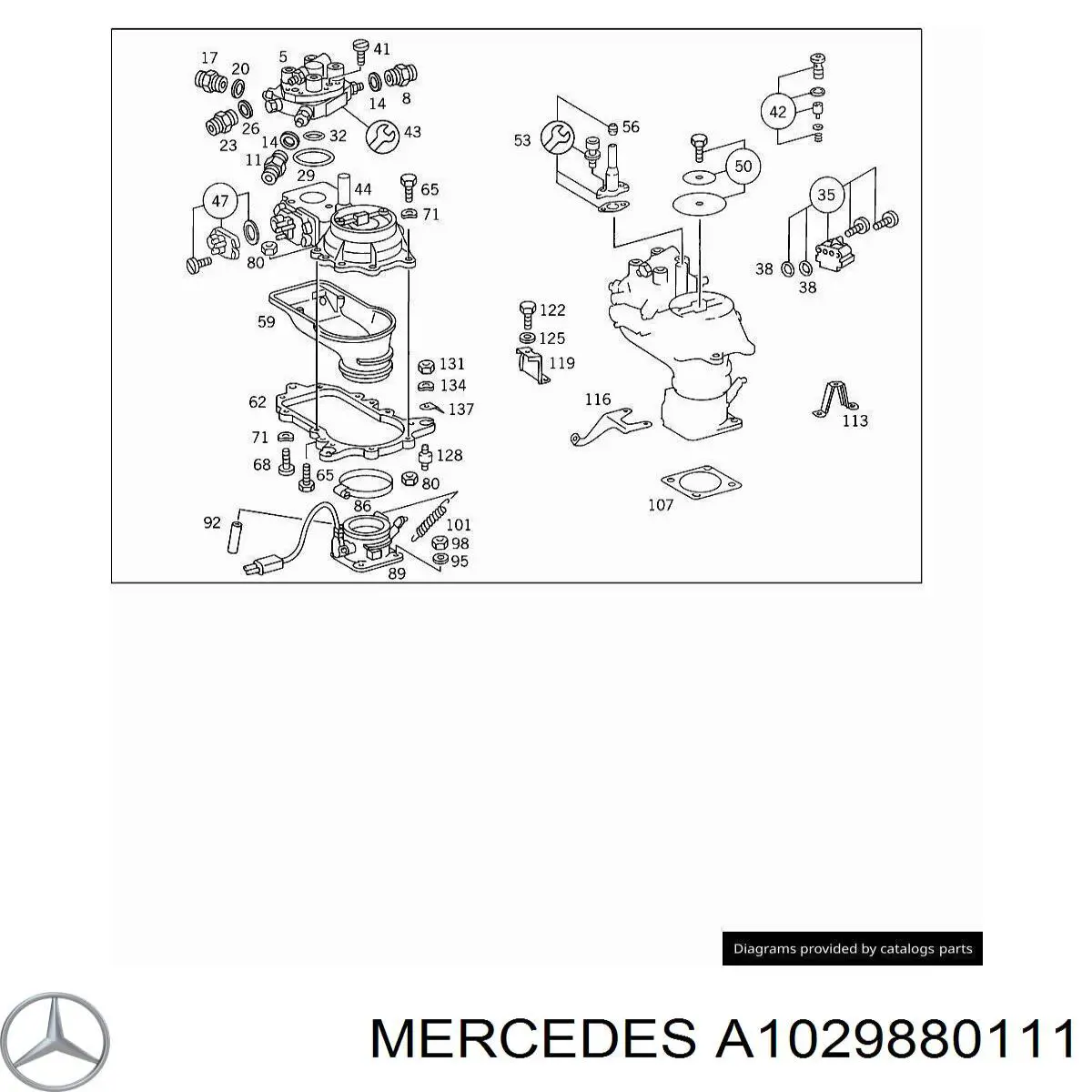 A1029880111 Mercedes кронштейн повітряного фільтра