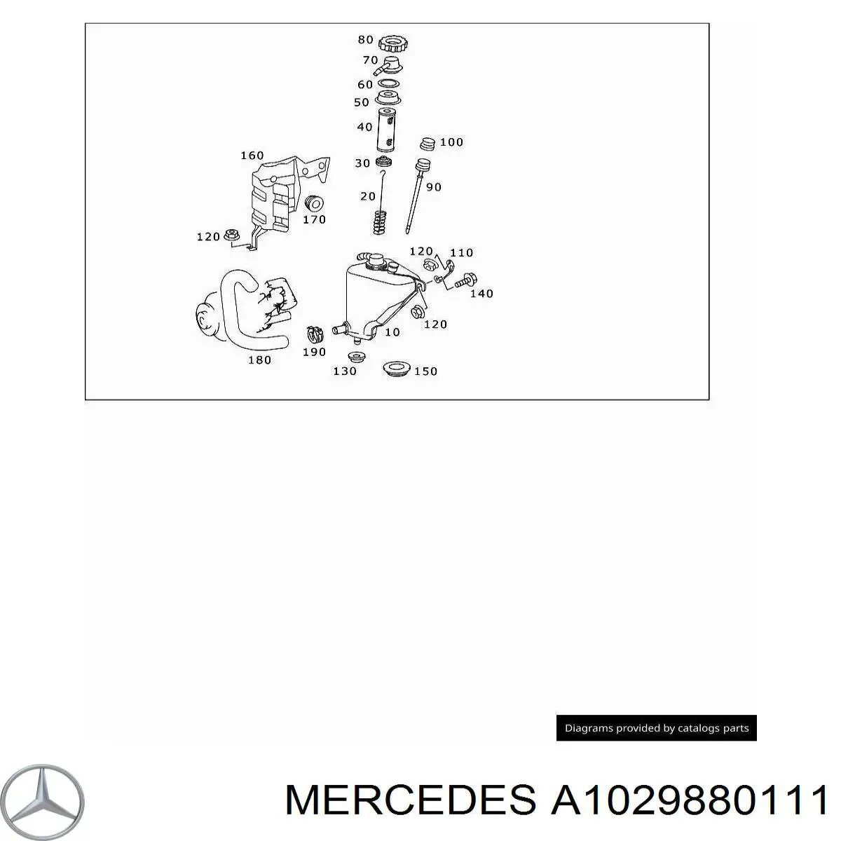 Кронштейн повітряного фільтра Mercedes A1029880111 ціна, від 1.84 USD
