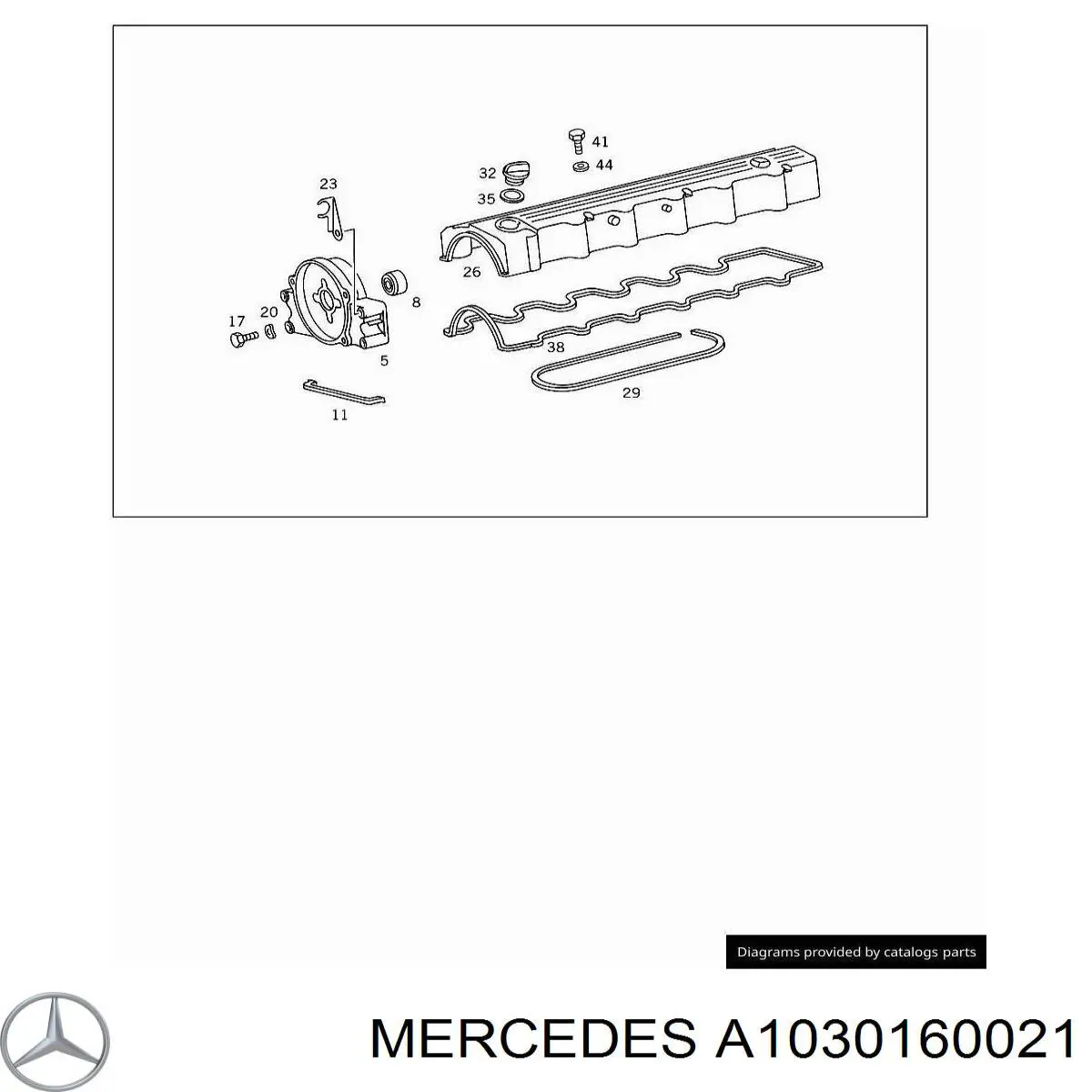Прокладка клапанної кришки двигуна Mercedes A1030160021 ціна, від 7.57 USD