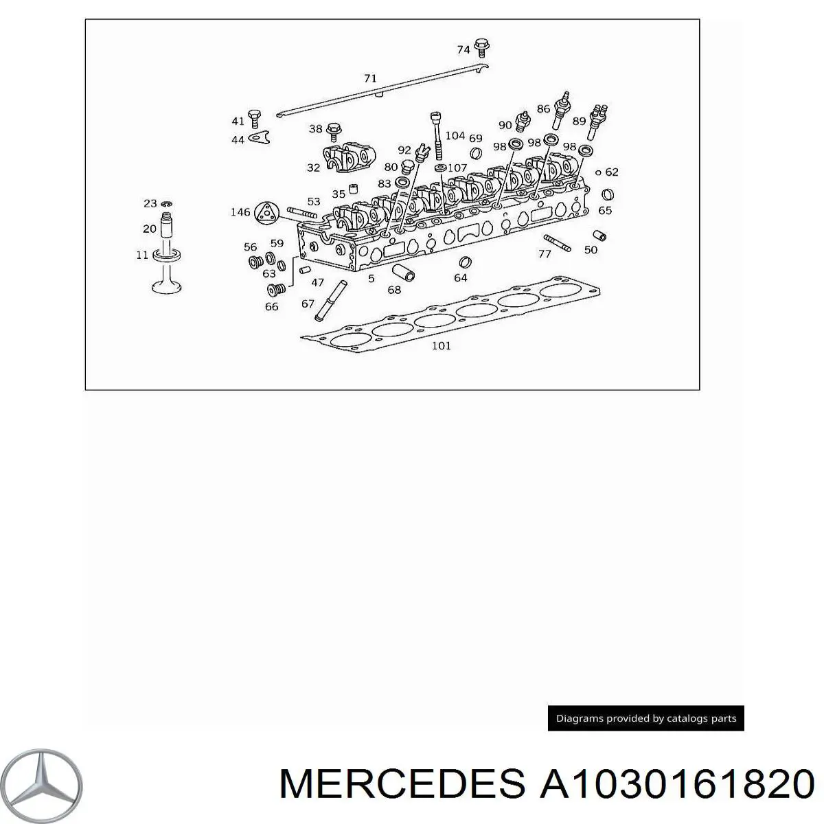 Прокладка ГБЦ Mercedes A1030161820 ціна, від 23.61 USD