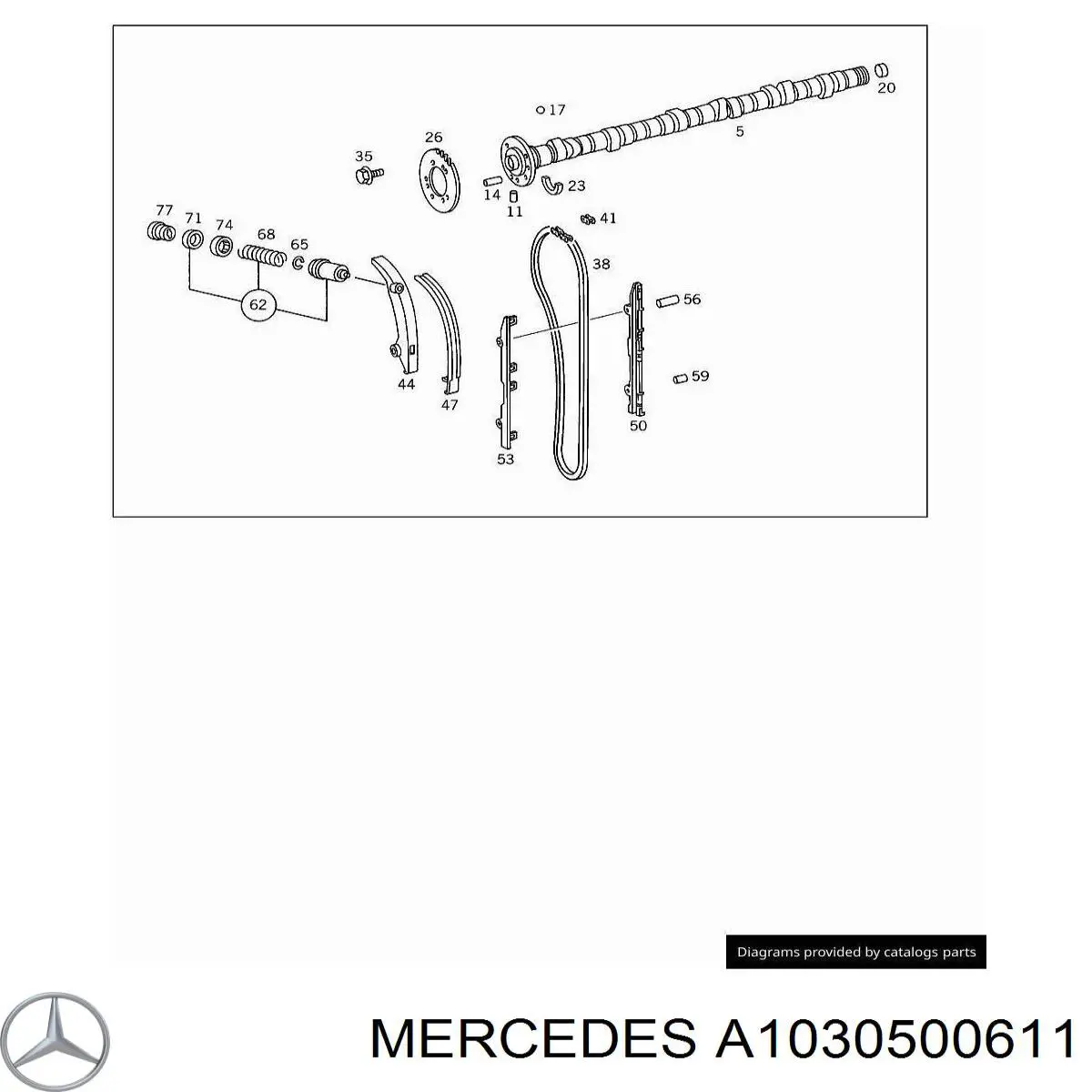 Натягувач ланцюга ГРМ Mercedes A1030500611 ціна, від 34.75 USD