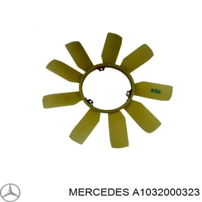 Вентилятор/крильчатка радіатора охолодження Mercedes A1032000323 ціна, від 13.53 USD