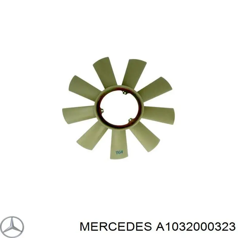 Купити A1032000323 Mercedes Вентилятор/крильчатка радіатора охолодження