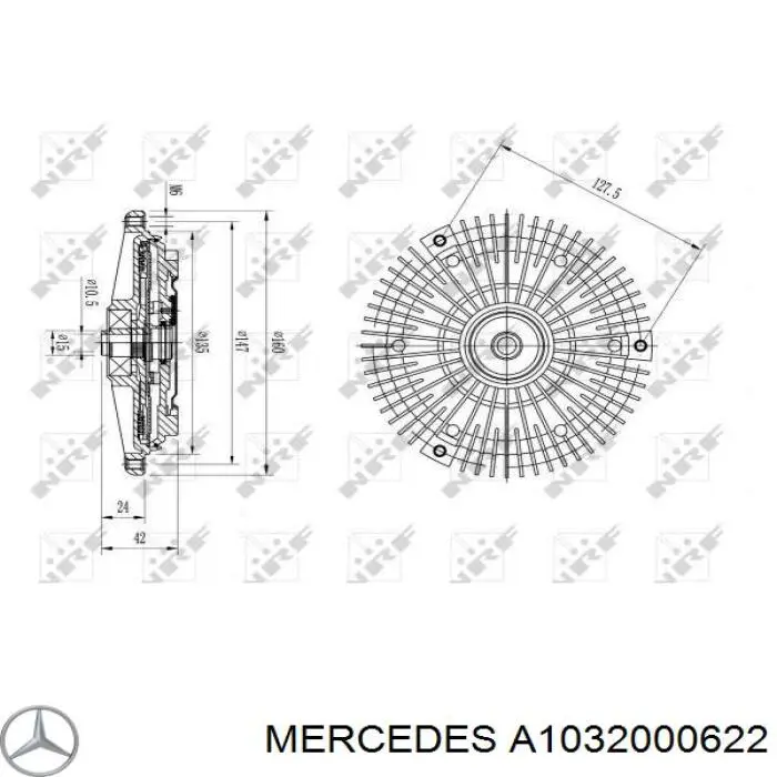 A1032000622 Mercedes Гідромуфта приводу вентилятора