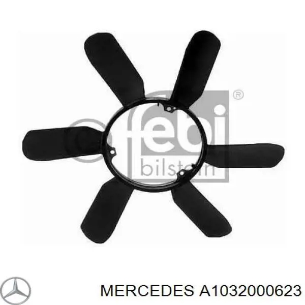 Купити A1032000623 Mercedes Вентилятор/крильчатка радіатора охолодження
