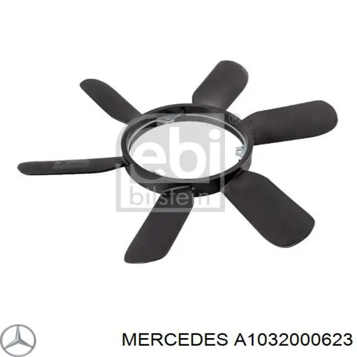 Вентилятор/крильчатка радіатора охолодження Mercedes A1032000623 ціна, від 16.36 USD