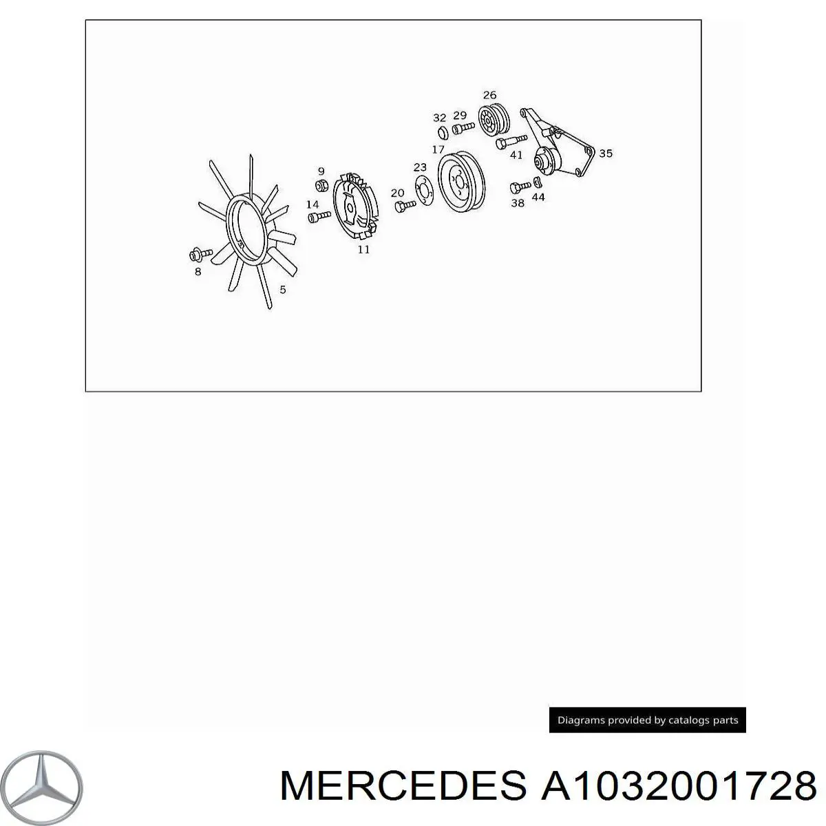 A1032001728 Mercedes кронштейн віскомуфти системи охолодження, опорний