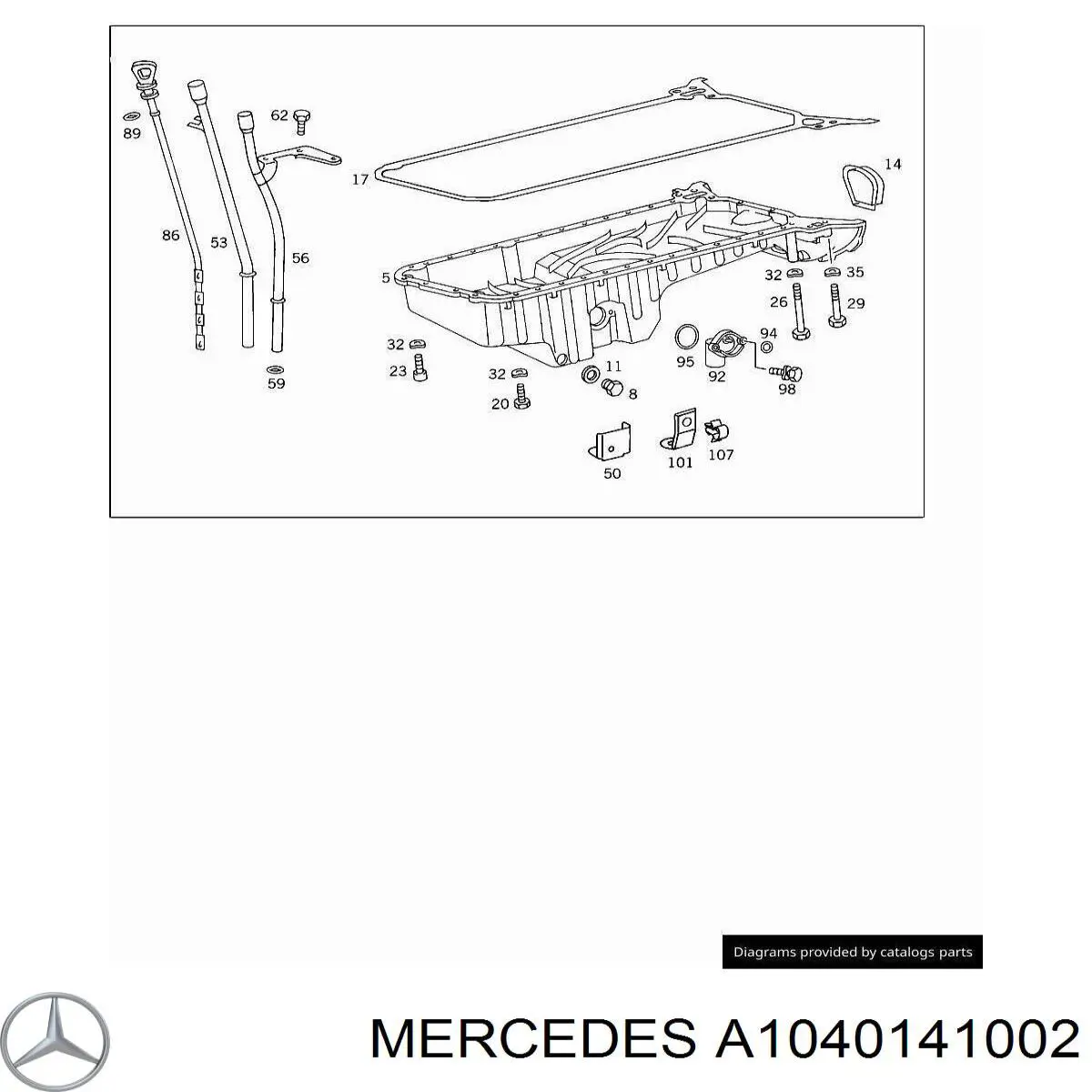 A1040141002 Mercedes піддон масляний картера двигуна