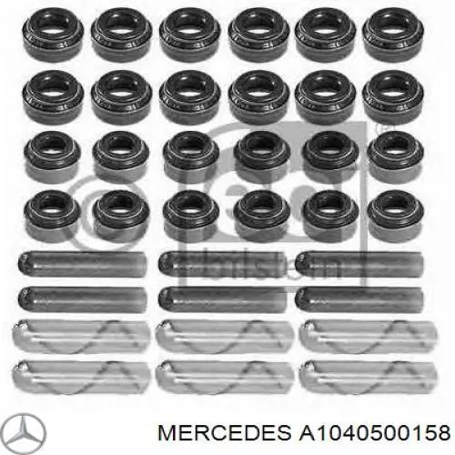 Купити A1040500158 Mercedes Сальник клапана (маслознімний), впуск/випуск, комплект на мотор
