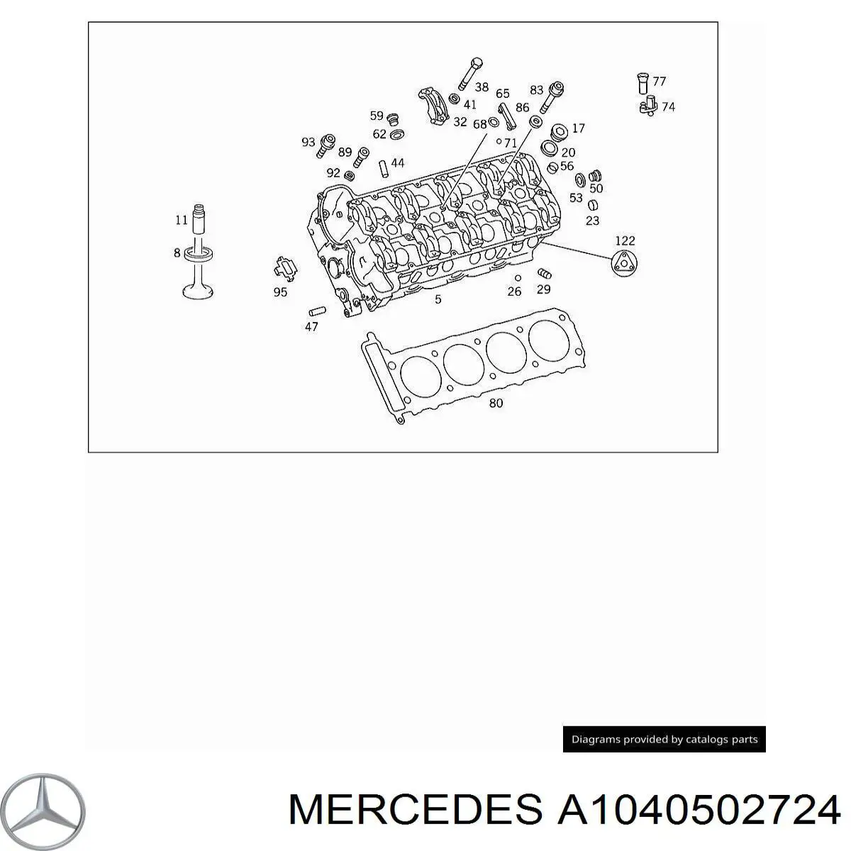 Напрямна втулка клапана випускного Mercedes A1040502724 ціна, від 47.64 USD