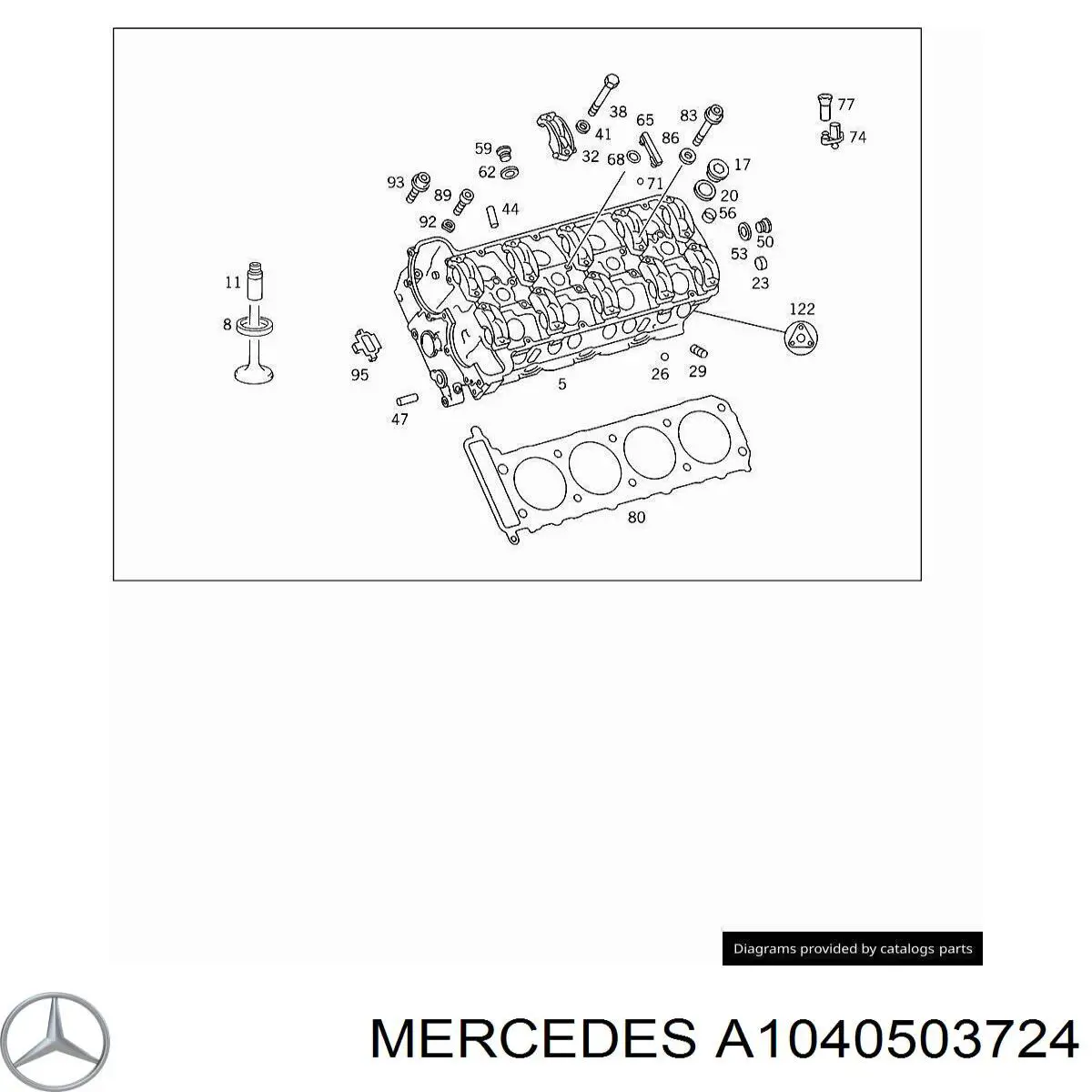 A1040503724 Mercedes Направляюча клапана, впускного