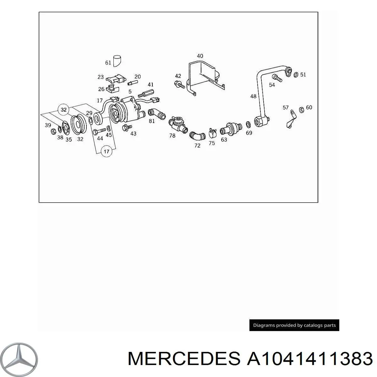  Mercedes A1041411383 ціна, від 31.67 USD