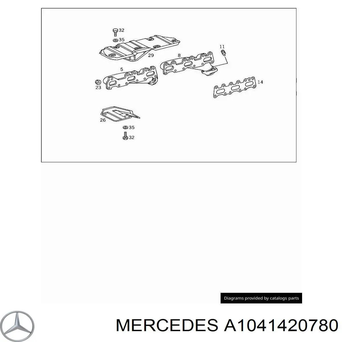 A1041420780 Mercedes прокладка випускного колектора