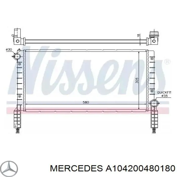 Купити A104200480180 Mercedes Насос охолоджуючої рідини