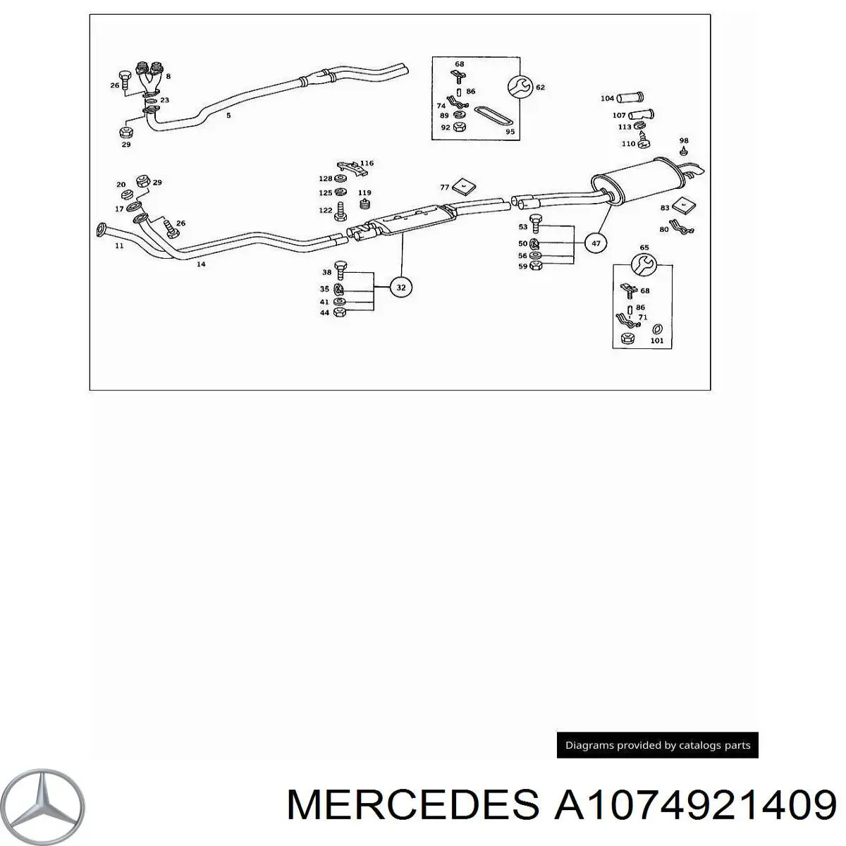  Mercedes A1074921409 ціна, від 8.02 USD