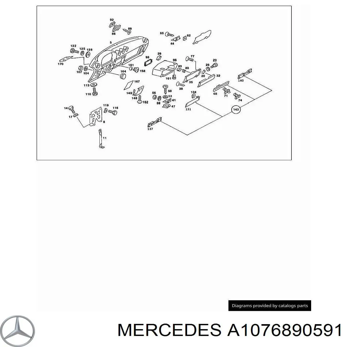  Mercedes A1076890591 ціна, від 172.21 USD