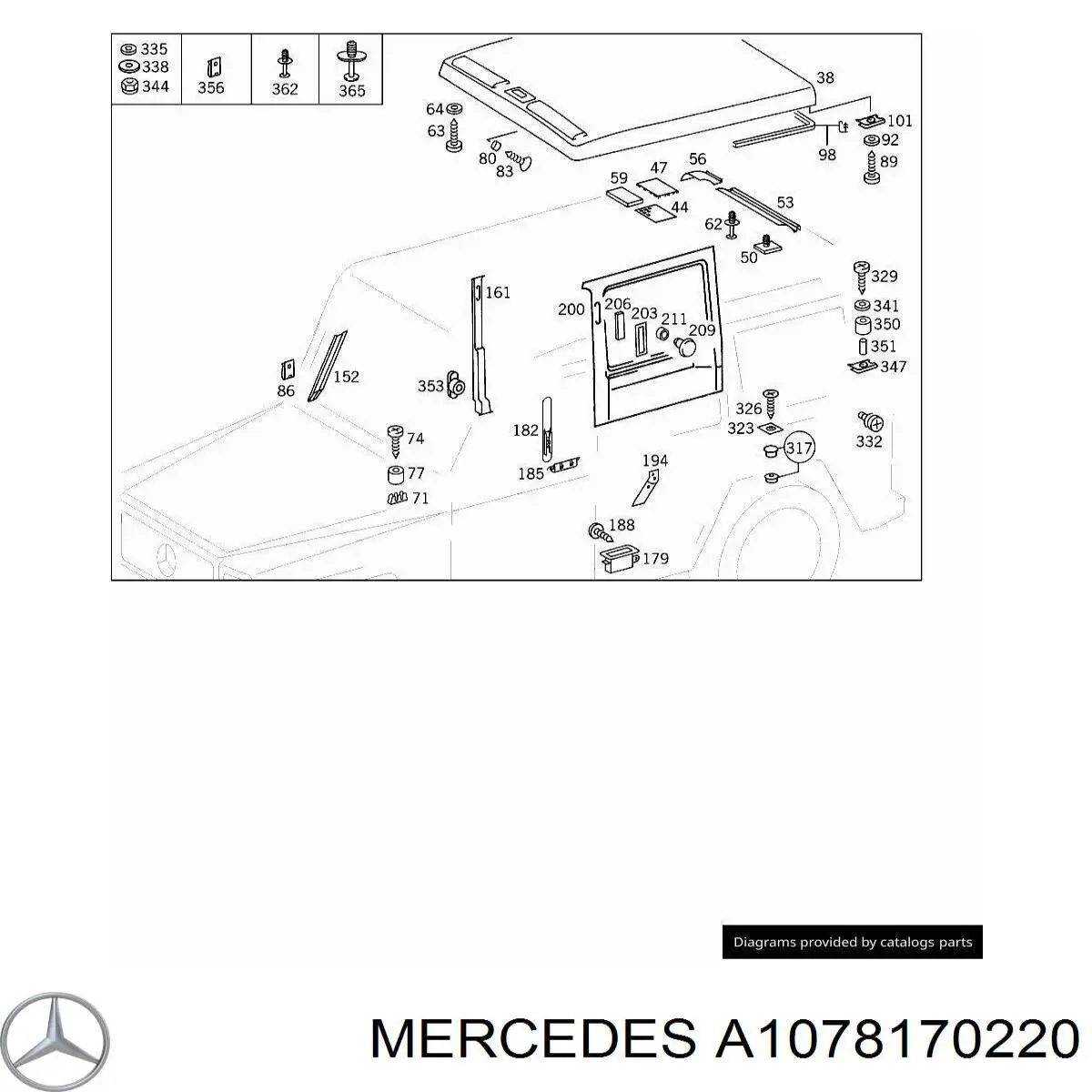  Mercedes A1078170220 ціна, від 21.35 USD