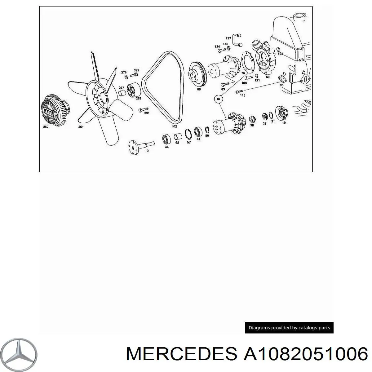 Вентилятор/крильчатка радіатора охолодження Mercedes A1082051006 ціна, від 56.24 USD
