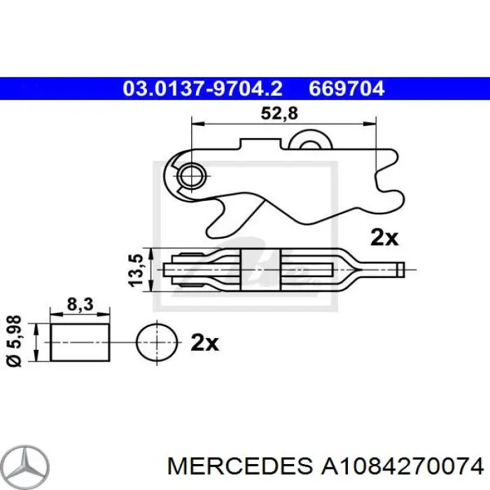 A1084270074 Mercedes ремкомплект стоянкового гальма