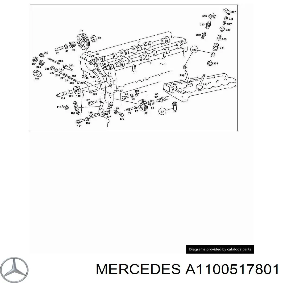 A1100517801 Mercedes розподільний вал двигуна випускний