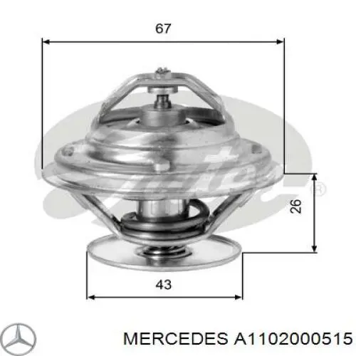 Термостат A1102000515 Mercedes