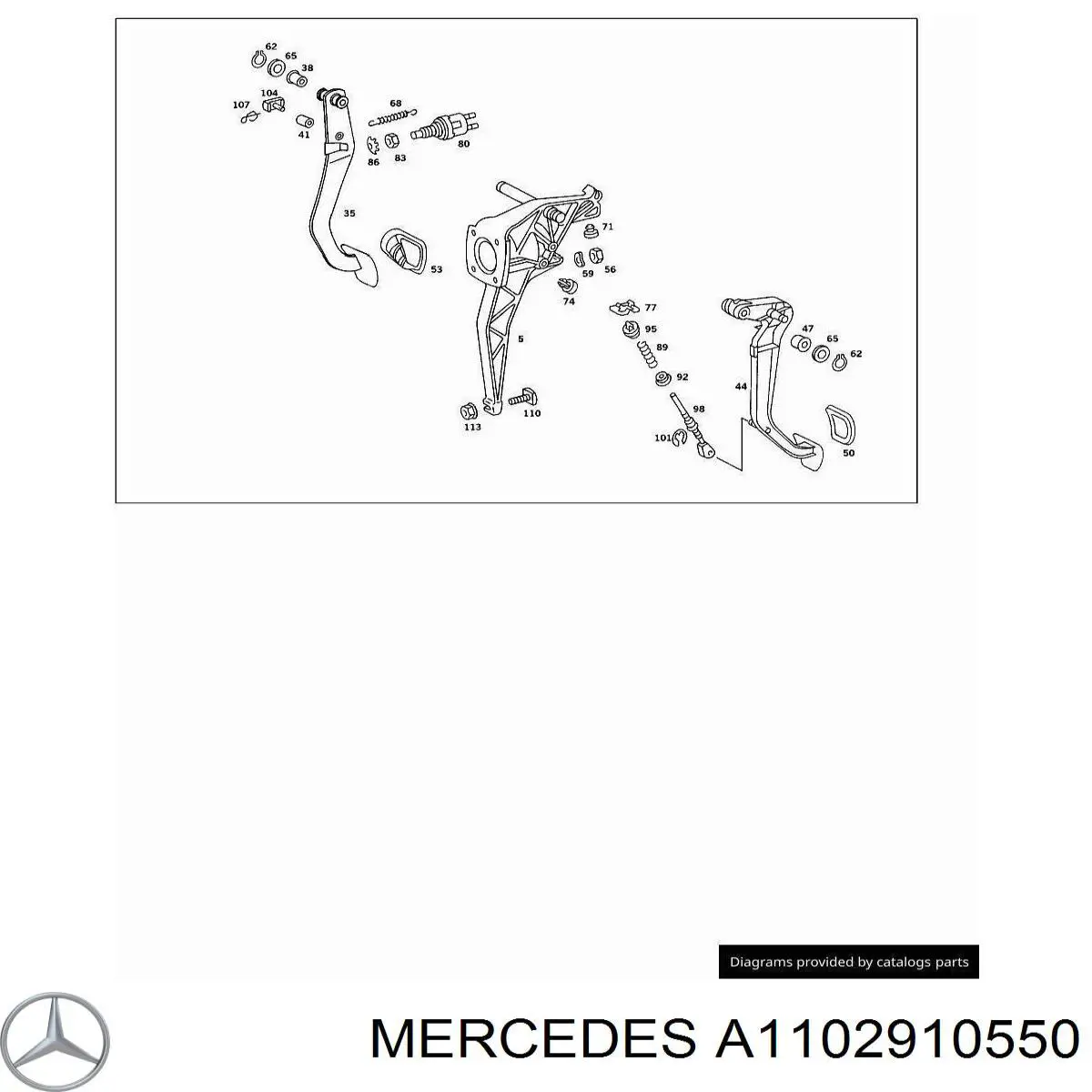 Втулка осі педалі зчеплення A1102910550 Mercedes