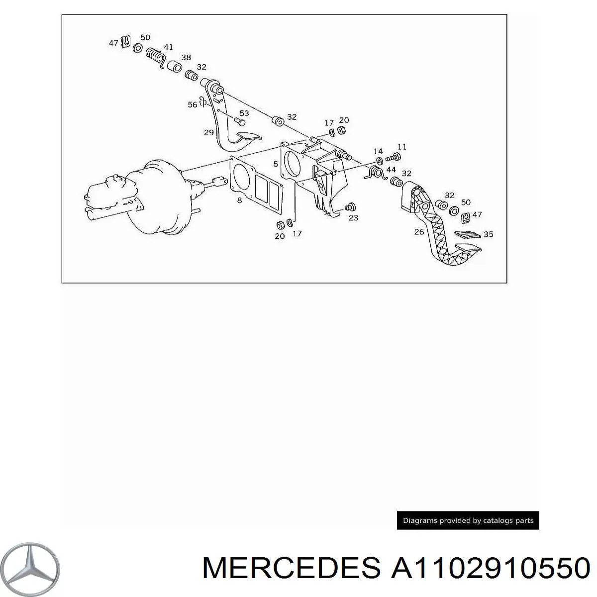 Втулка осі педалі зчеплення Mercedes A1102910550