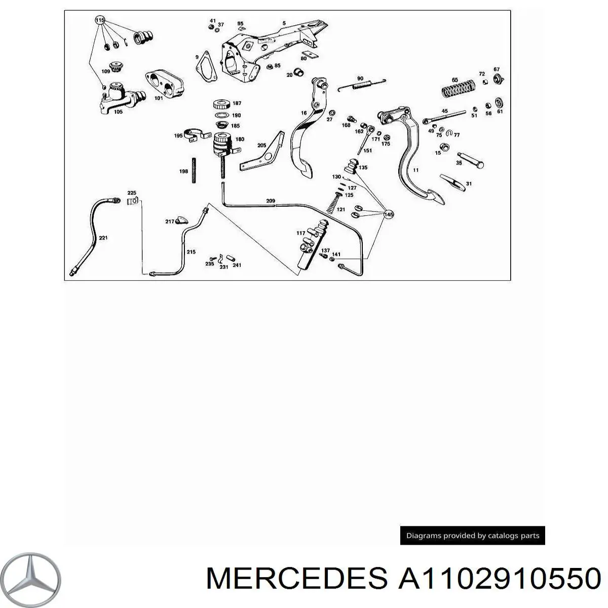 Втулка осі педалі зчеплення Mercedes A1102910550 ціна, від 1.14 USD