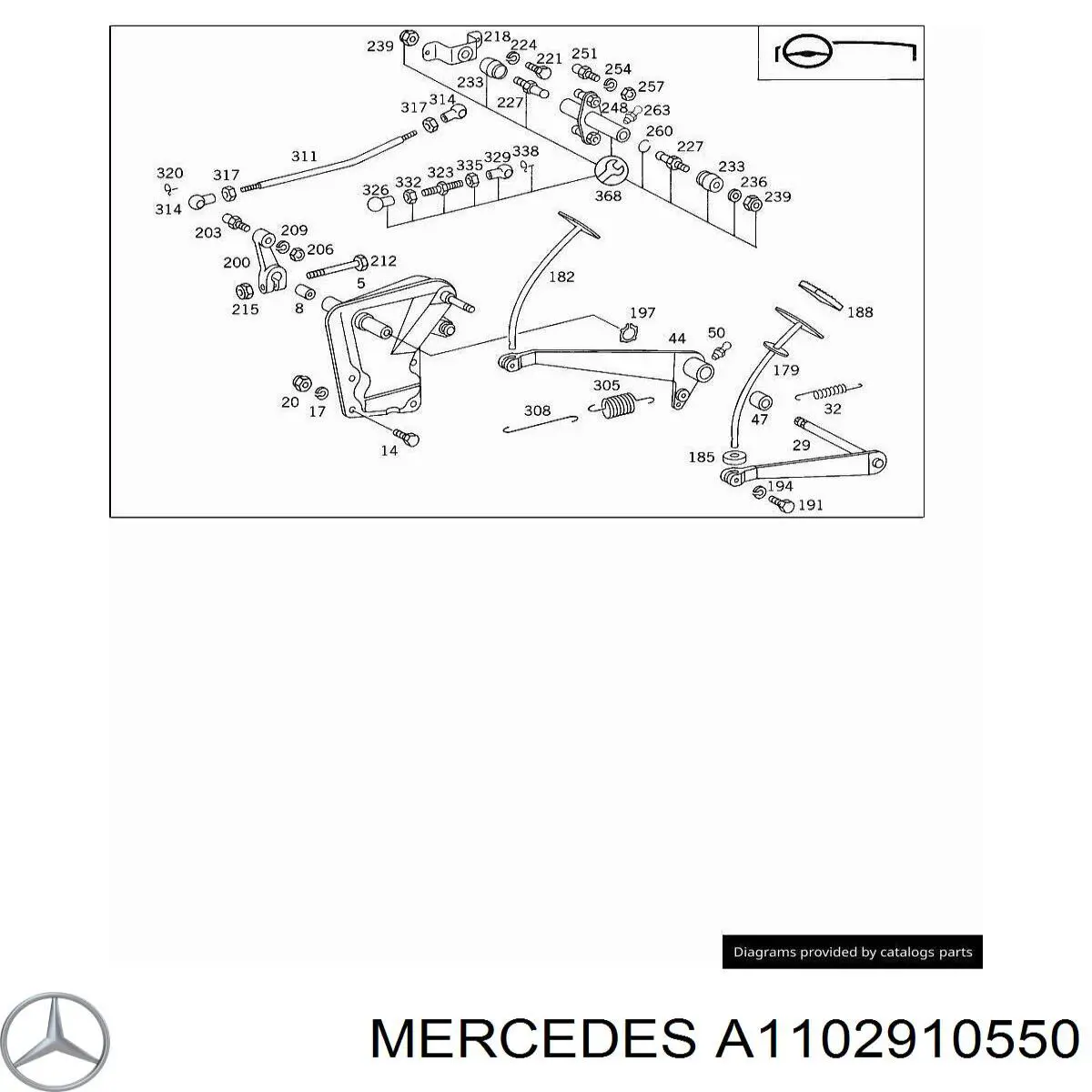 Втулка осі педалі зчеплення Mercedes A1102910550 ціна, від 1.14 USD