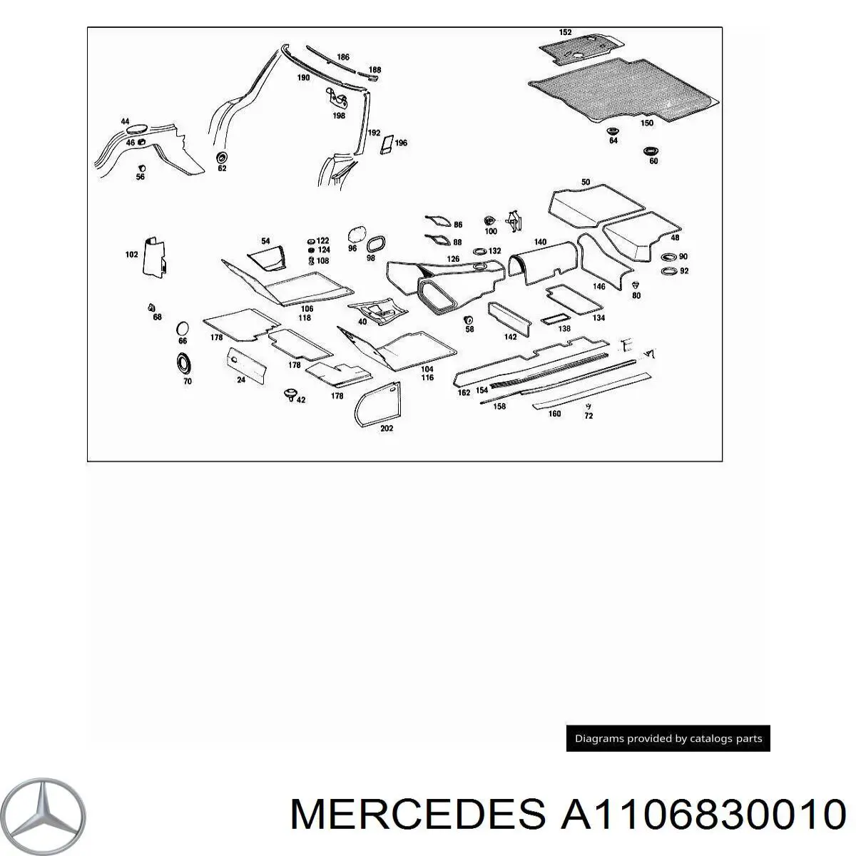  Mercedes A1106830010 ціна, від 51.42 USD