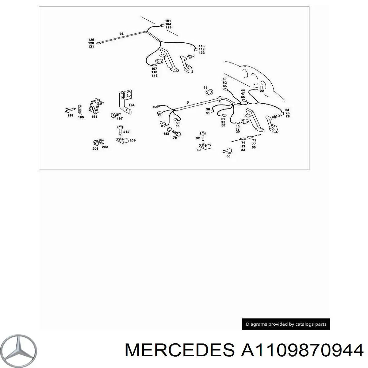  Mercedes A1109870944 ціна, від 1.83 USD