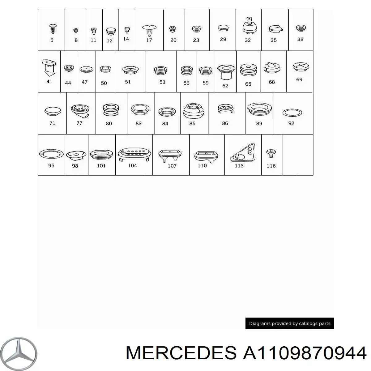 Купити A1109870944 Mercedes 