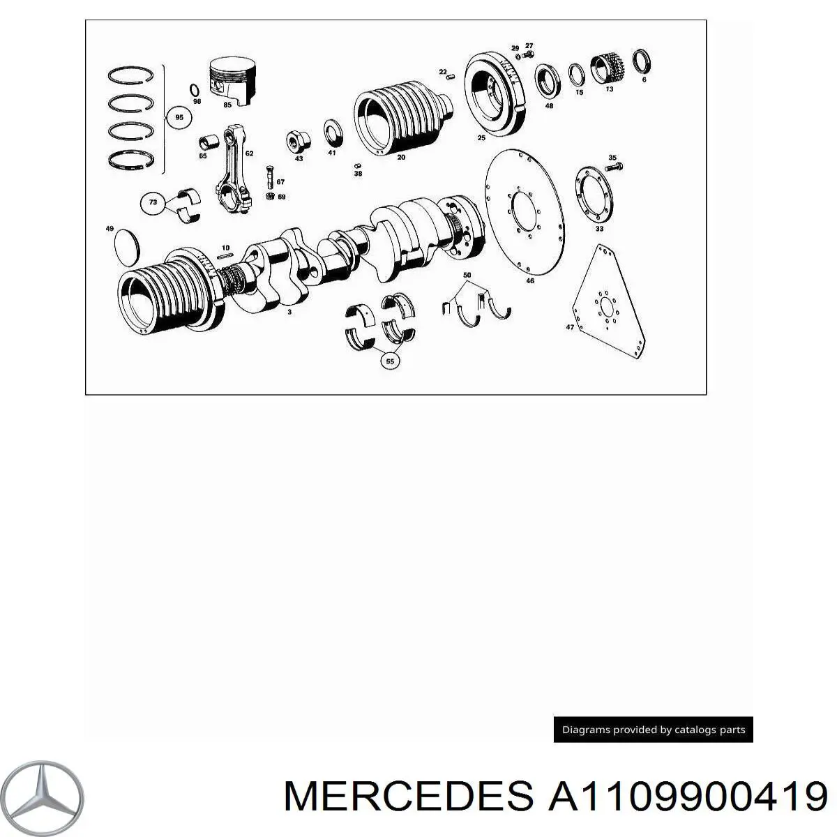 Болт кріплення маховика на Mercedes E (T123)