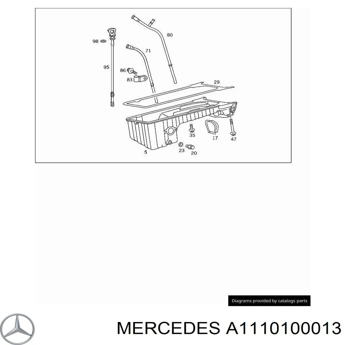 Піддон масляний картера двигуна A1110100013 Mercedes