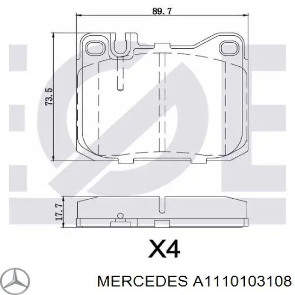 A1110103108 Mercedes комплект прокладок двигуна, нижній