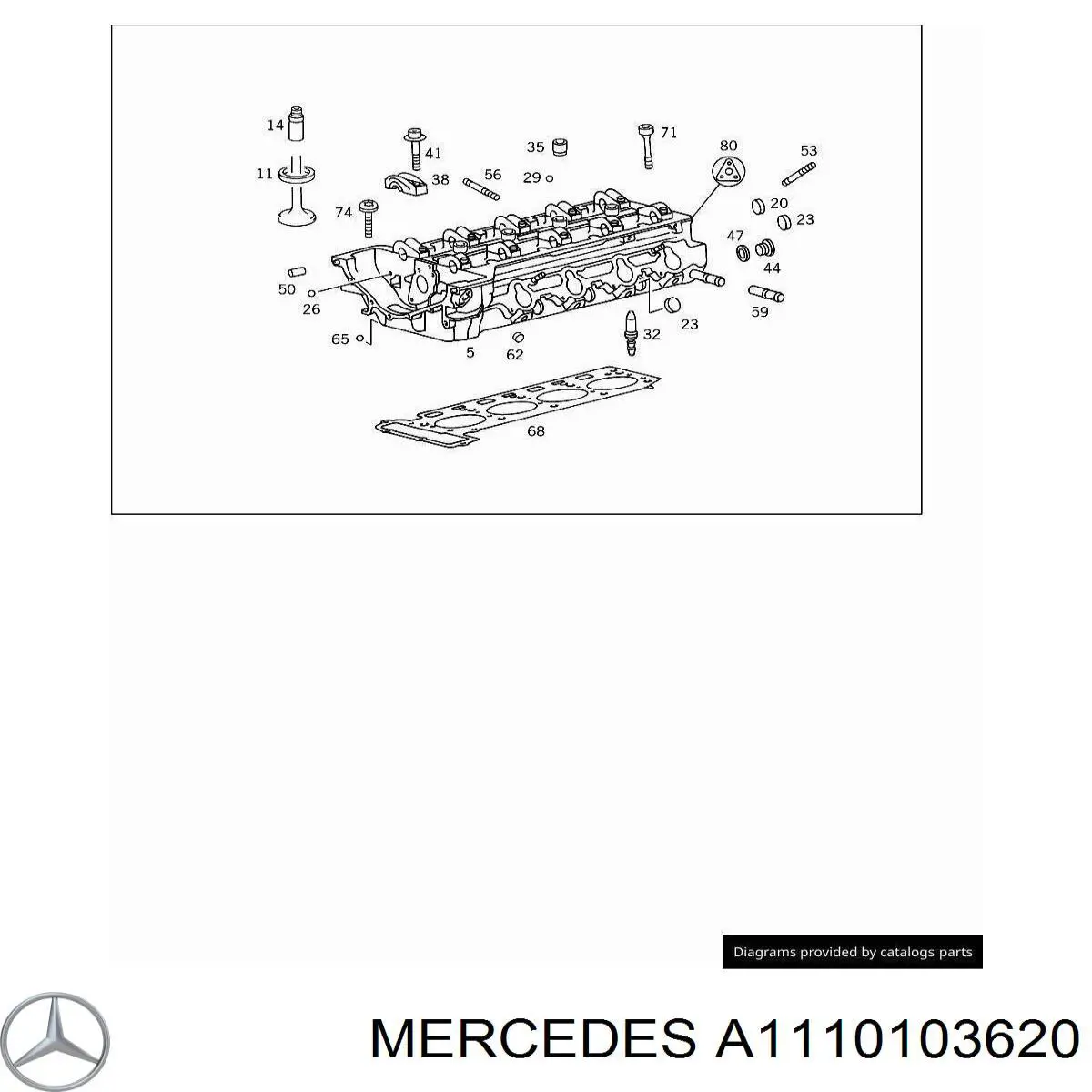 Головка двигуна Mercedes A1110102620 ціна, від 101.35 USD