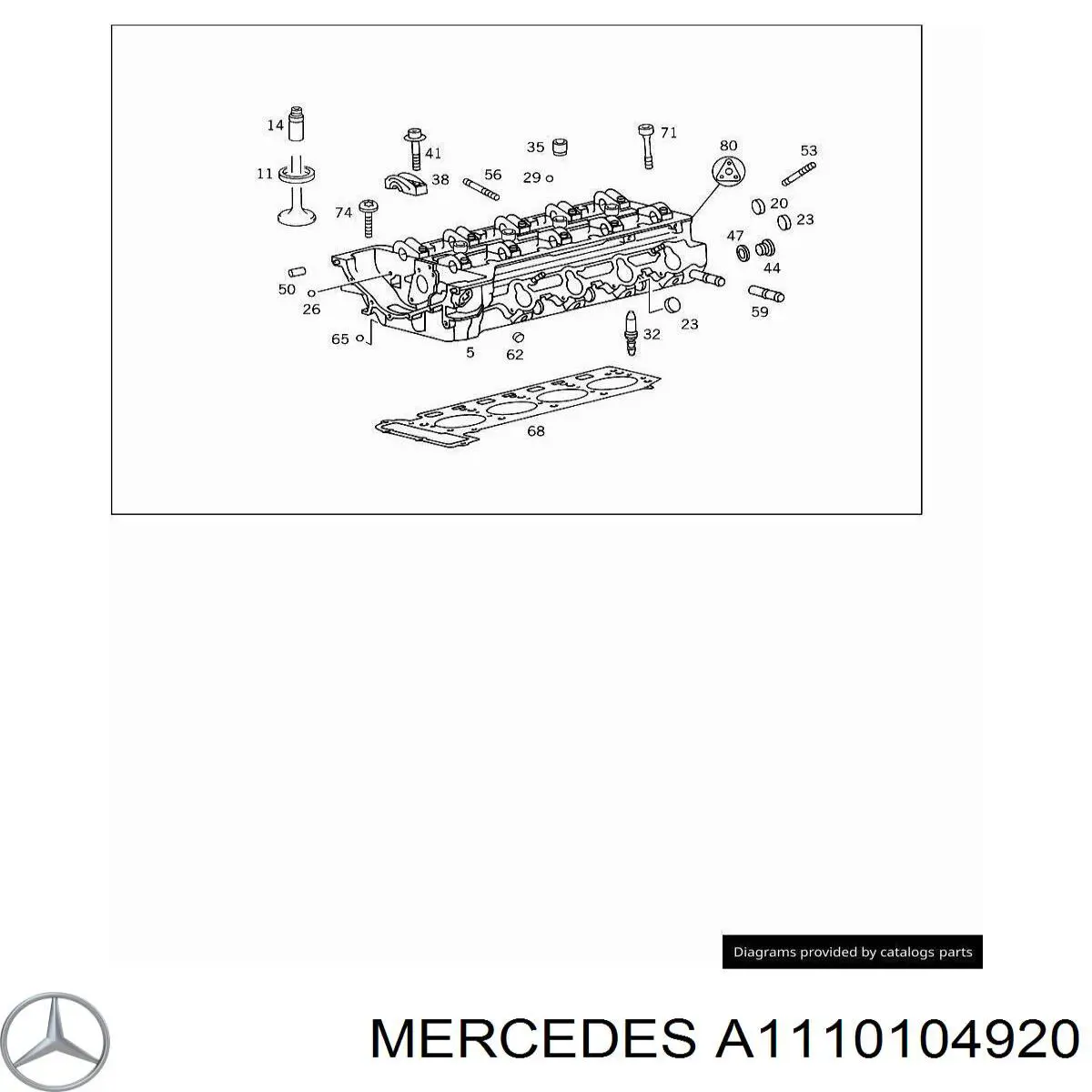 Купити A1110104920 Mercedes Комплект прокладок двигуна, верхній