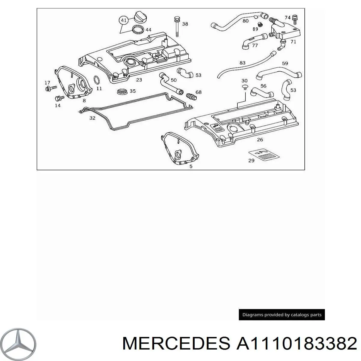 A1110183382 Mercedes Шланг повітряний вентиляції картера