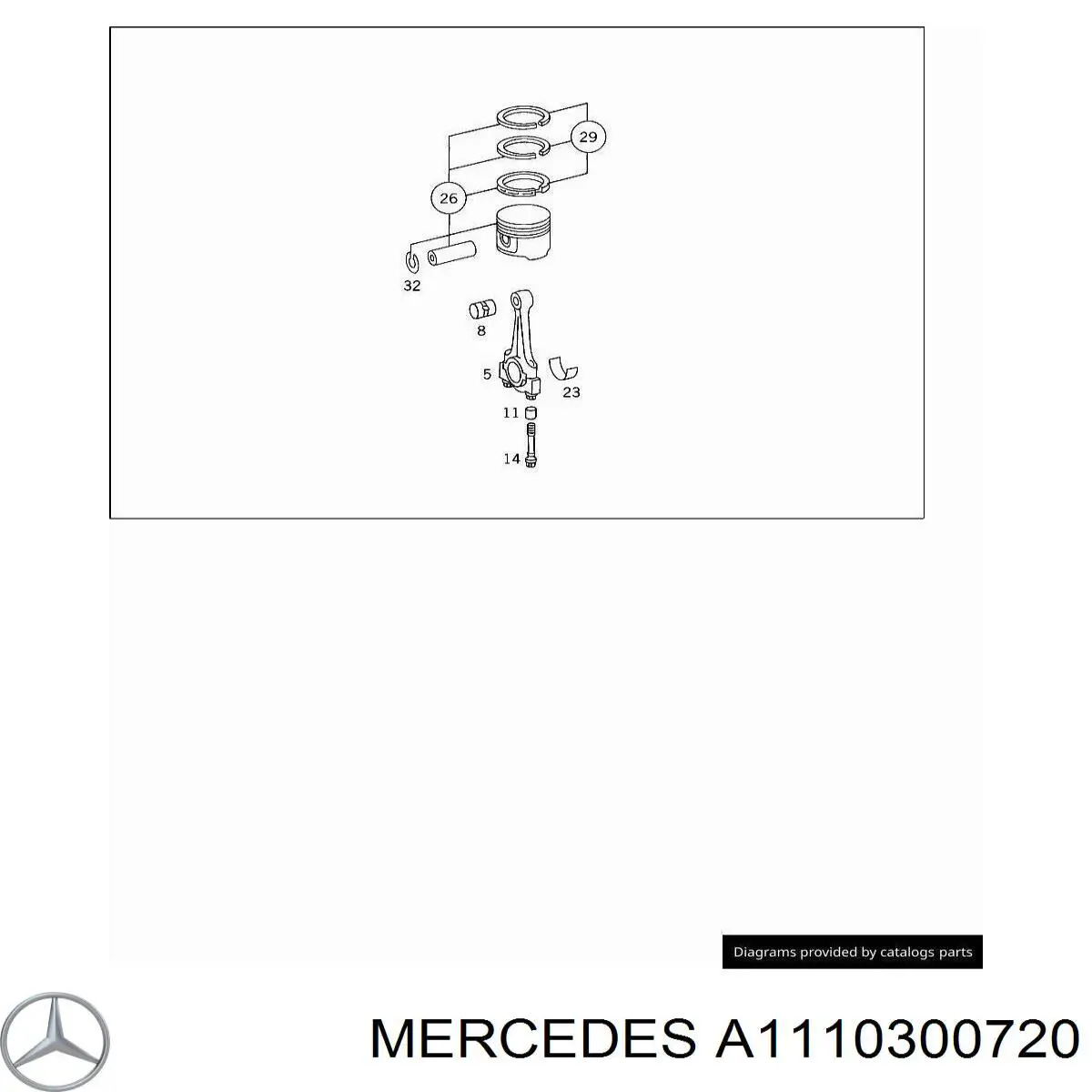 A1110300720 Mercedes шатун поршня двигуна